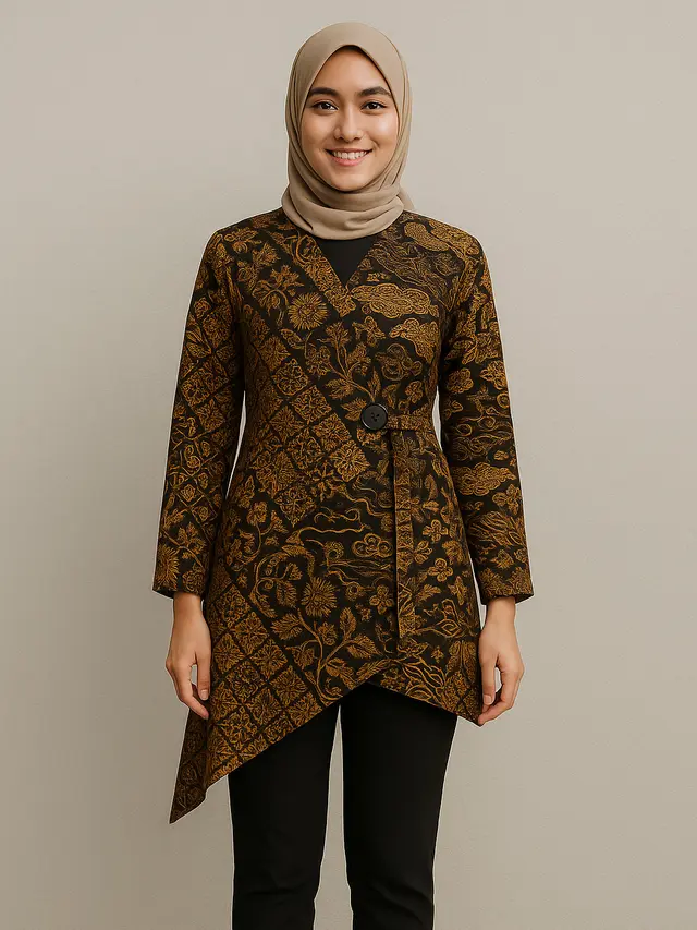 Tunik Batik Asimetris (Foto: ChatGPT)