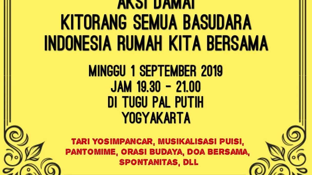Pesan Damai Yogyakarta untuk Papua