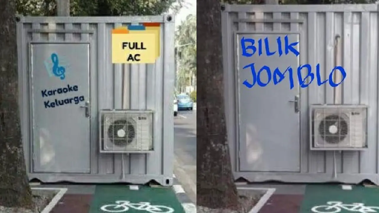 Nyindir tapi Kocak, Editan Foto Kontainer di Jalur Sepeda Ini Bikin Ngakak
