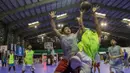 Para pebasket putra beraksi usai mendapat pengarahan dari pebasket NBA, Marvin Williams. (Bola.com/Vitalis Yogi Trisna)
