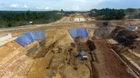 Proyek pembangunan jalan tol Balikpapan-Samarinda yang akan menjadi cikal bakal dari tol Trans Kalimantan. (Dok Jasa Marga)