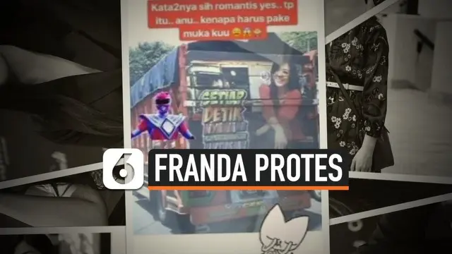VIDEO: Gambar Wajah Dipasang di Truk, Franda Protes di Medsos