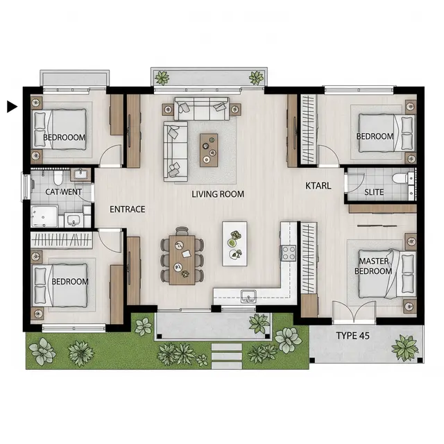 Inspirasi Desain Rumah Ukuran 7x15 di Lahan Memanjang. Gemini