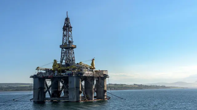Ilustrasi rig pengeboran offshore