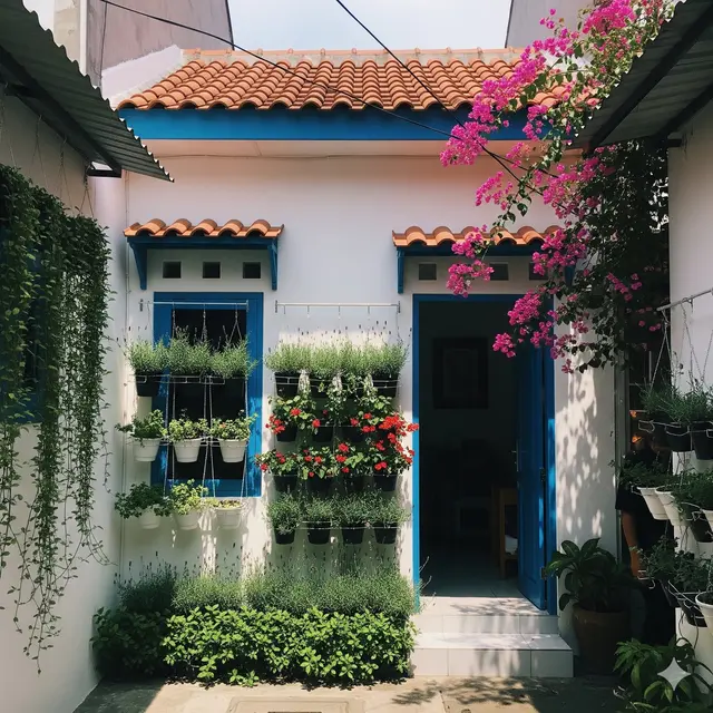 Vertical Garden dengan Pot Tanaman