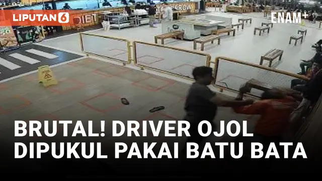 Viral! Driver Ojol Dipukul Pakai Paving Block