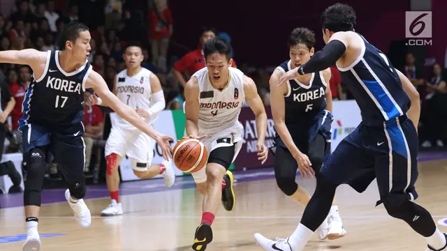 Timnas Basket Putra Indonesia Kalah Telak dari Korea