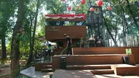 Arborea Cafe yang berada di hutan kota Jakarta. (Liputan6.com/Dinny Mutiah)