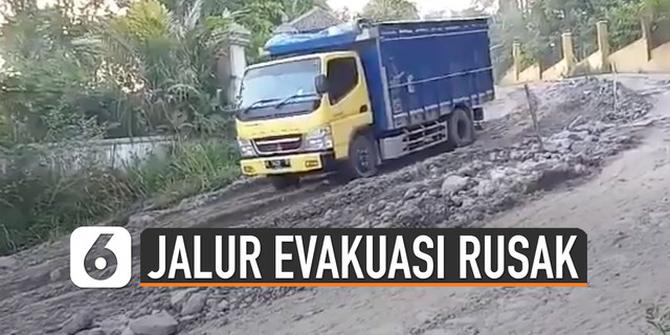 VIDEO: Viral Rusaknya Jalur Evakuasi Merapi