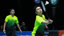 Penampilan ganda putra Indonesia, Mohammad Ahsan/Hendra Setiawan di All England 2020. (PBSI)