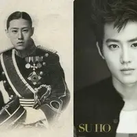 Suho mempunyai wajah yang mirip dengan Kolonel Yi U. Yi U sendiri adalah seorang letnan kolonel di Angkatan Darat Kekaisaran Jepang selama Perang Dunia Kedua. (Foto: koreaboo.com)