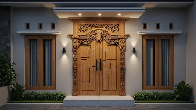 Model Joglo Depan Rumah Minimalis 2025/ Ilustrasi AI