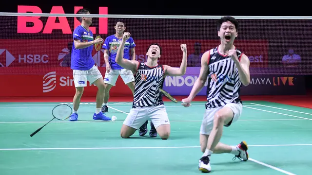 Foto: Tuntaskan Balas Dendam, Marcus Gideon / Kevin Sanjaya Cetak Hat-trick Juara di Indonesia open 2021