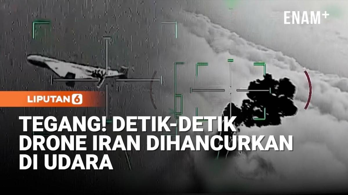 Tegang! Detik Detik Drone Iran Dihancurkan di Udara