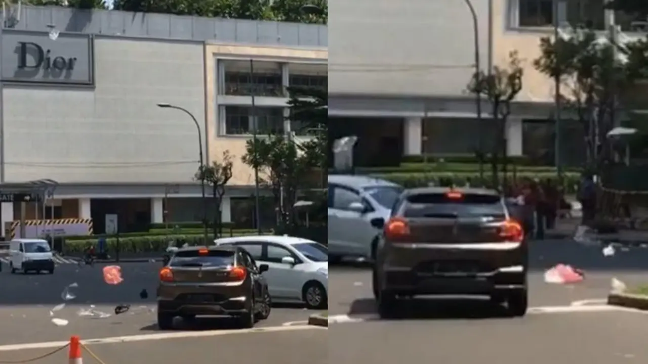 Viral Sampah Berterbangan di Depan Plaza Indonesia