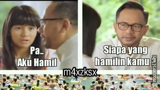 meme hamil karena berenang