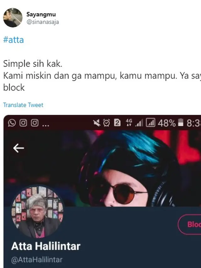 Twitter Atta diblokir