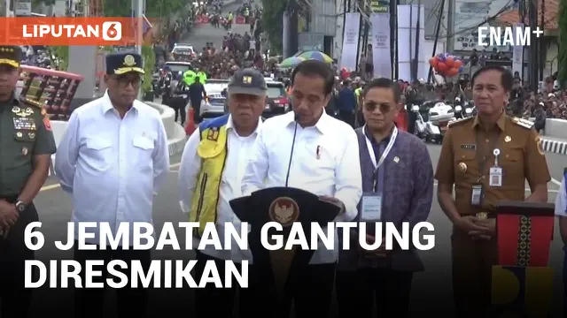 Jokowi Resmikan 6 Jembatan Gantung Callender Hamilton di Kawasan Lintas Pantura