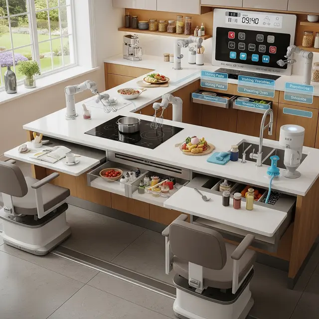 Model Rumah Lansia dengan Dapur Duduk (Gemini AI)