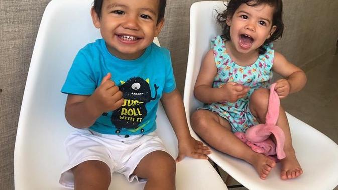 Anak kembar Cristiano Ronaldo, Mateo dan Eva. (Instagram/ cristiano)