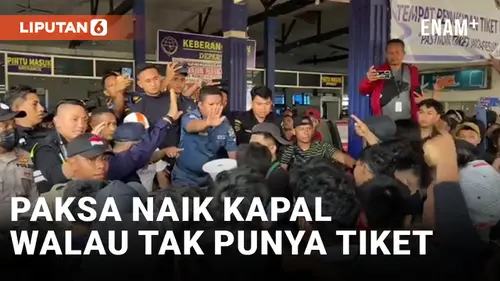 VIDEO: Tak Punya Tiket, Ratusan Kader HMI Paksa Naik Kapal Pelni