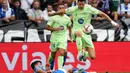 Tiga gol di gawang Deportivo Alaves menempatkan Robert Lewandowski di posisi pencetak gol terbanyak sementara LaLiga musim 2024/2025. (Cesar Manso/AFP)