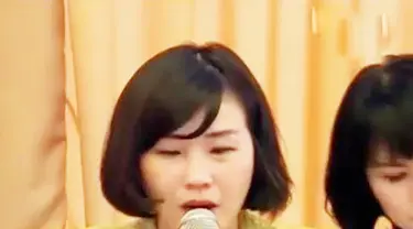 Veronica Tan membacakan surat yang ditulis oleh sang suami, Basuki Tjahaja Purnama atau Ahok.