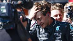 Pebalap F1 dari tim Mercedes, George Russell, harus menelan pil pahit setelah didiskualifikasi dari GP Belgia 2024 lantaran bobot mobilnya kurang dari batas minimum. (AFP/Simon Wohlfahrt)