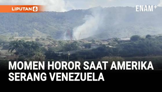 Caracas Mencekam! Momen Amerika Bom Pangkalan Militer Venezuela