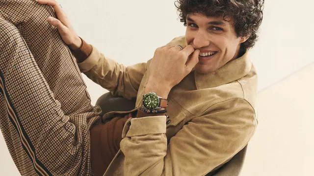 jam tangan fossil blue