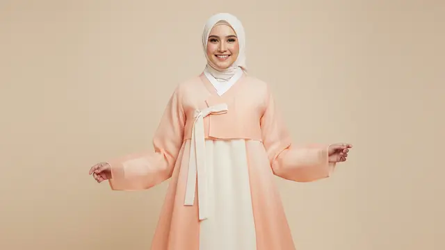 Model Gamis Hanbok Korea 2026 yang Syar'i. AI
