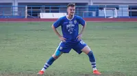 Gelandang Persib Bandung Rene Mihelic terkesan dengan laga tandang pertamanya. (Huyogo Simbolon)