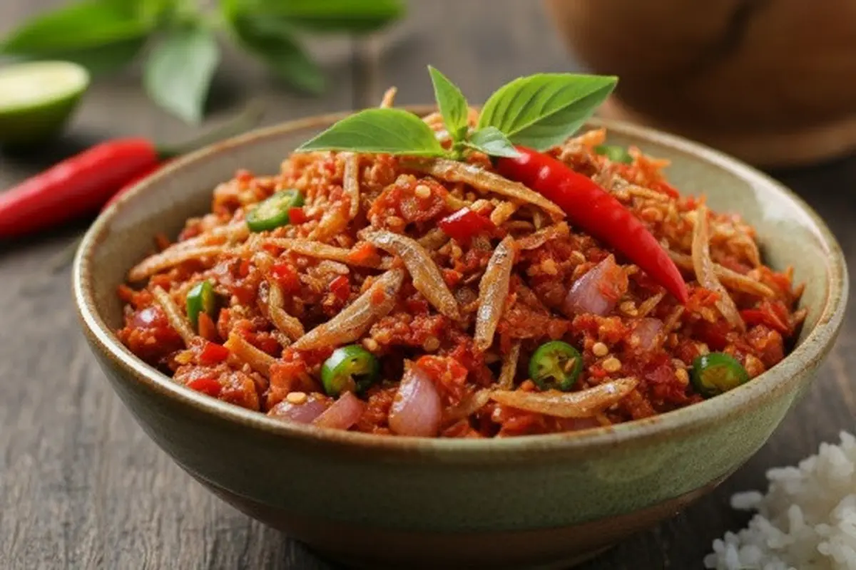Ilustrasi Sambal Teri Medan (Sumber: Gemini AI)