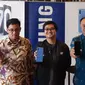 Head of Product Marketing Samsung Mobile Samsung Electronics Indonesia, Denny Galant (kiri) dan Senior Manager Business Development Qualcomm, Dominikus Susanto (kanan), Kamis (7/5/2019). Liputan6.com/ Agustin S. Wardani