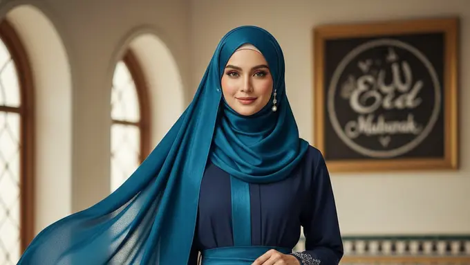 Hijab Royal / Deep Blue / Teal Blue