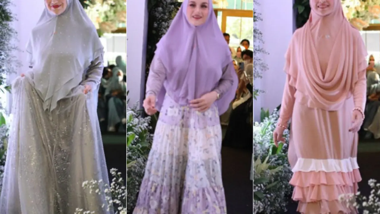 Si.Se.Sa luncurkan 55 koleksi dan membuka butik terbaru, Dinda Hauw, Annisa Trihapsari, dan Irish Bella tampil elegan mengenakan busana Syari