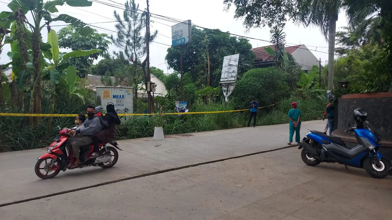 Lokasi pembegalan hingga korban meninggal dunia di Jalan Tonjong, Kecamatan Bojonggede, Kabupaten Bogor