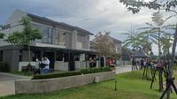 Menteri PKP Maruarar Sirait melakukan kunjungan kerja proyek perumahan terbaru milik Lippo Group, Park Serpong Residence di kawasan Legok, Kabupaten Tangerang, Banten, Sabtu (15/3/2025). (Foto: Liputan6.com/Maulandy R)