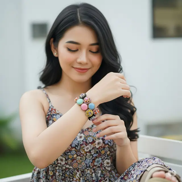 Contoh Model Gelang Manik Manik Terbaru. Foto: Gemini