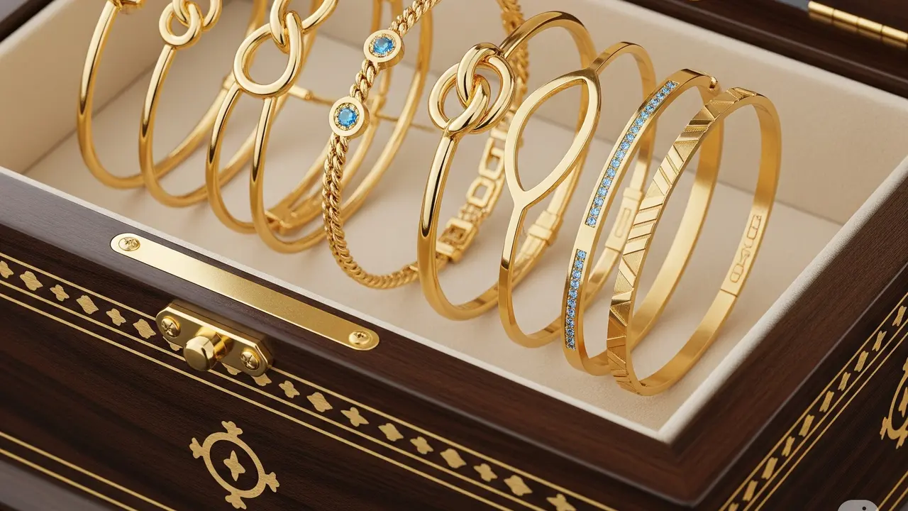Model Gelang Emas 22 Karat 5 Gram Unik.