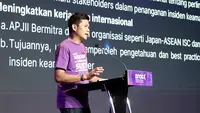 Ketua Umum APJII, Muhammad Arif, mengumumkan penyelenggaraan Indonesia Internet Expo & Summit (IIXS) edisi kelima, yang akan berlangsung pada 10-12 Agustus 2023 di Hall D1, Jakarta International Expo, Kemayoran. Dok: APJII