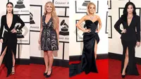 Busana elegan serba hitam di Grammy 2016