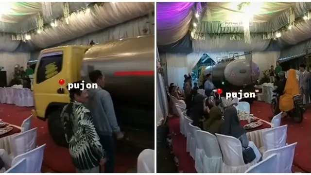 Tutup Jalan untuk Pernikahan, Video Truk Lewat Tengah Resepsi Ini Jadi Sorotan