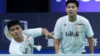 Ganda putra, Angga Pratama/Ricky Karanda Suwardi, merupakan satu dari tujuh wakil Indonesia yang lolos ke babak kedua Denmark Terbuka 2016, Kamis (20/10/2016). (PBSI)