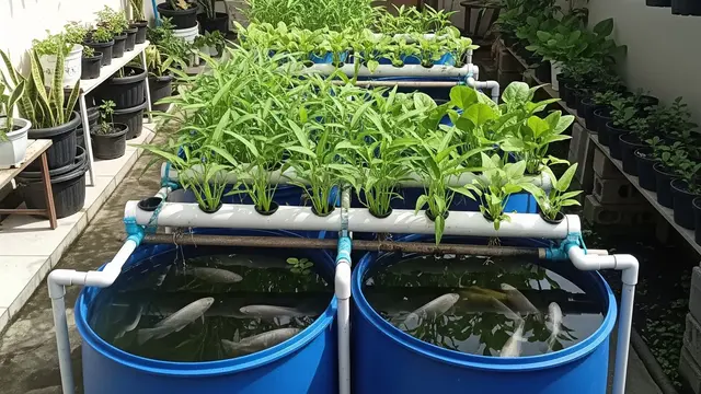 9 Ide Halaman Produktif dengan Kangkung, Bayam, dan Ikan Nila dalam Drum