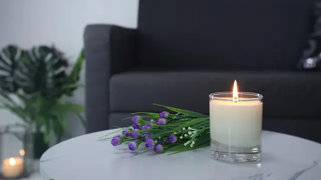 Ilustrasi lilin aromaterapi