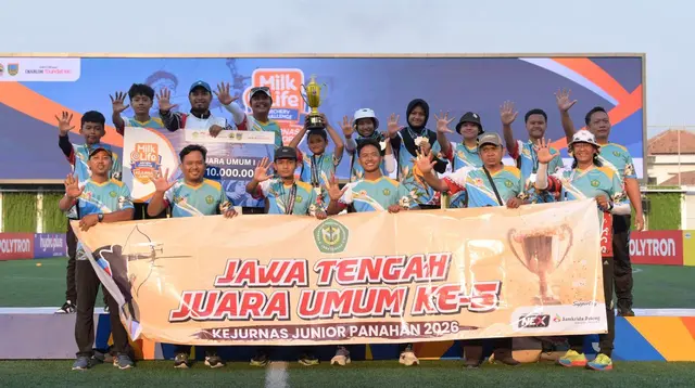 MilkLife Archery Challenge Kejurnas Junior 2026: Sabet 26 Emas, Tim Panahan Jawa Tengah Juara Umum