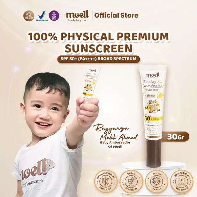 Physical Sunscreen Anak dan Bayi SPF 50+ (PA+++) Moell