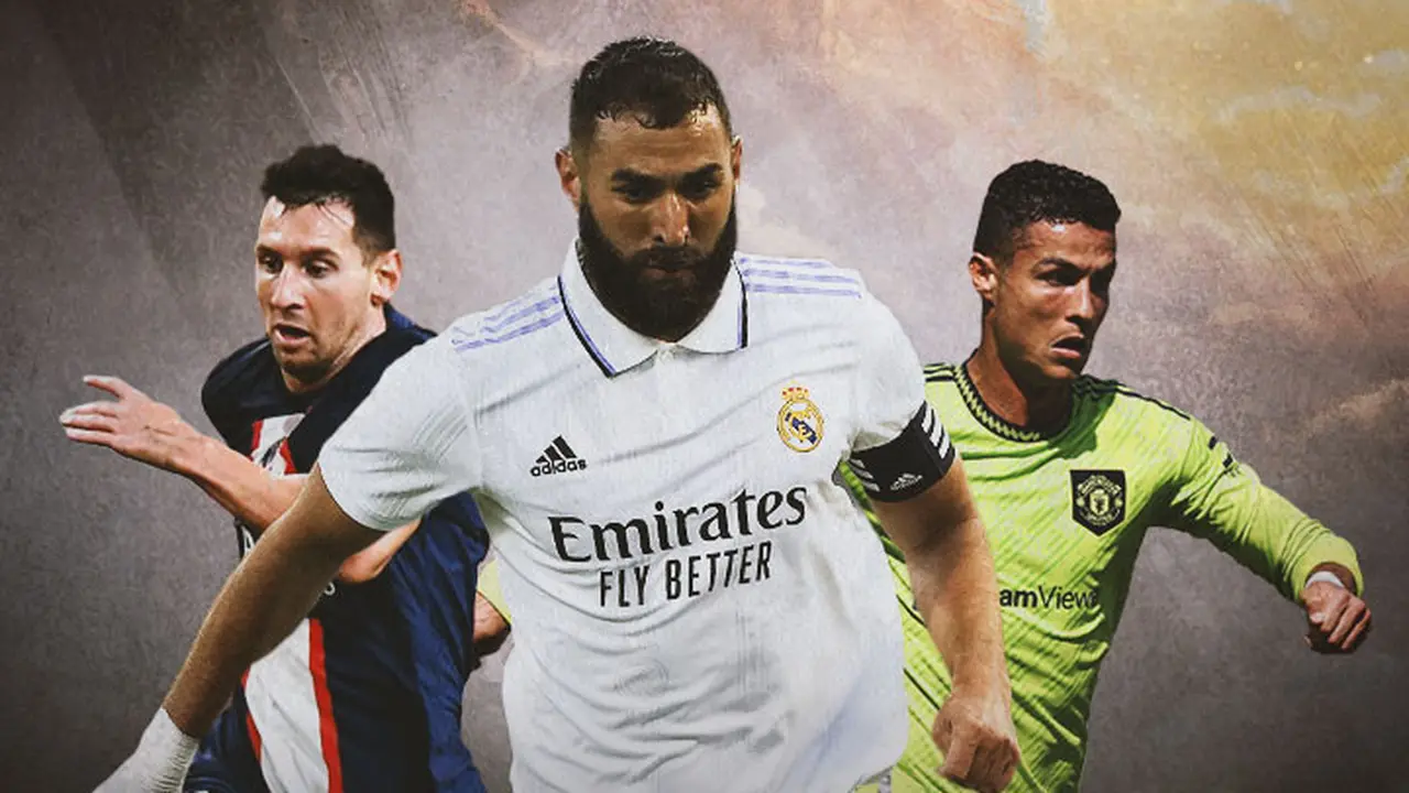 Ilustrasi - Lionel Messi, Karim Benzema, Cristiano Ronaldo