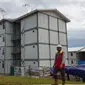 Kementerian PUPR tengah menyelesaikan pembangunan rumah susun (Rusun) untuk hunian pekerja konstruksi (HPK) di IKN Nusantara, Penajam Paser Utara, Kalimantan Timur. (Dok. Kementerian PUPR)